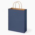 Sacchetto regalo in carta 32 x 12 x 40 cm blu navy con manici ritorti