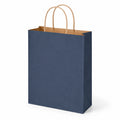 Sacchetto regalo in carta 32 x 12 x 40 cm blu navy con manici ritorti