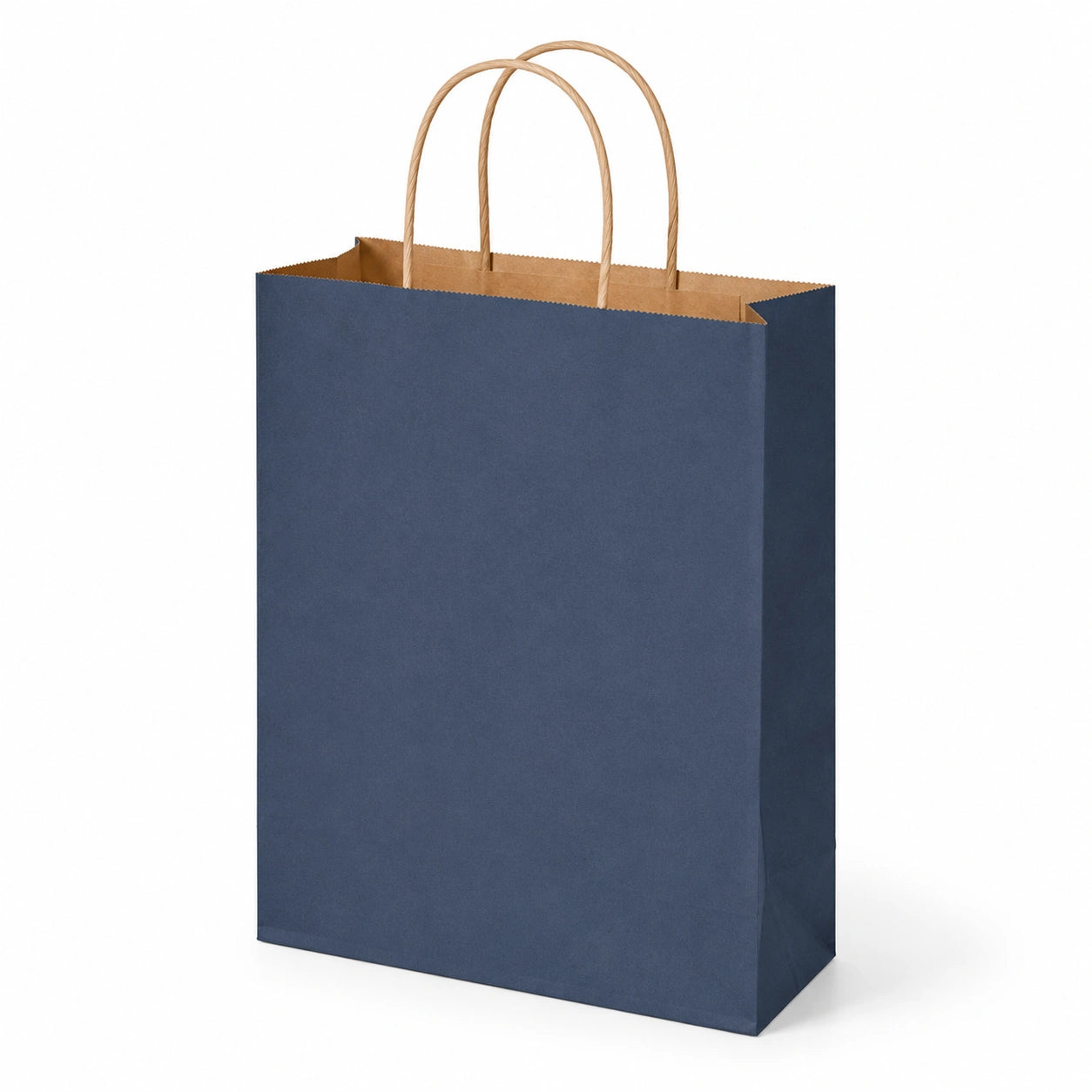 Sacchetto regalo in carta 32 x 12 x 40 cm blu navy con manici ritorti