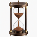 Clessidra decorativa da tavolo 30 cm in vetro e metallo bronzo stile classico