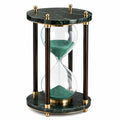 Clessidra decorativa 30 x 55 cm in vetro legno verde stile moderno