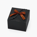 Scatola regalo 20 x 20 x 10 cm in cartone nero con nastro rame - chiusura a coperchio